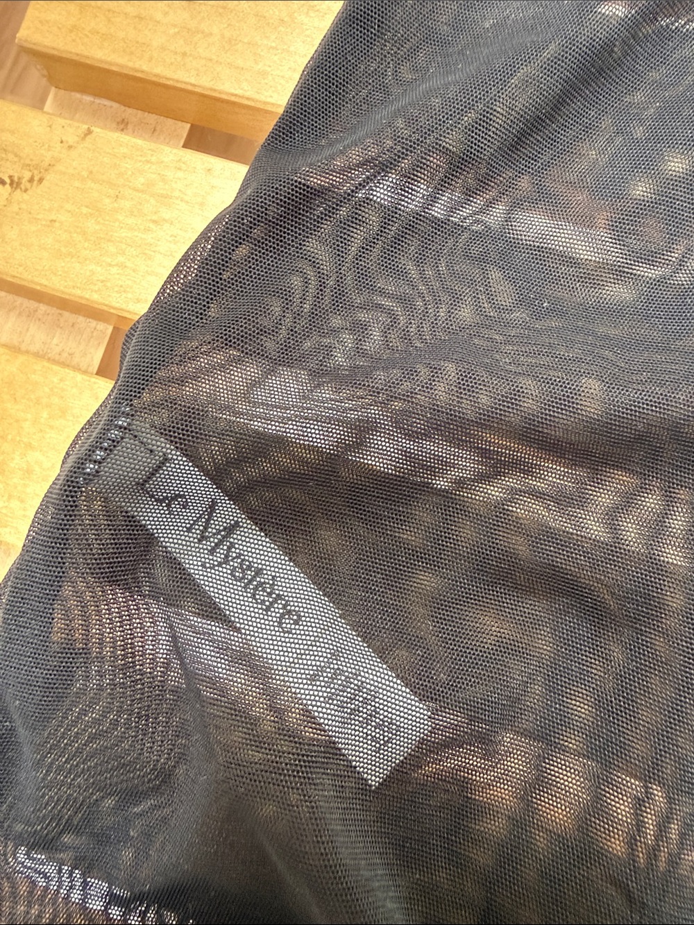 Le Mystere Modern Mesh Sheer Black Mesh Bodysuit with Underwire - Picture 4 of 4